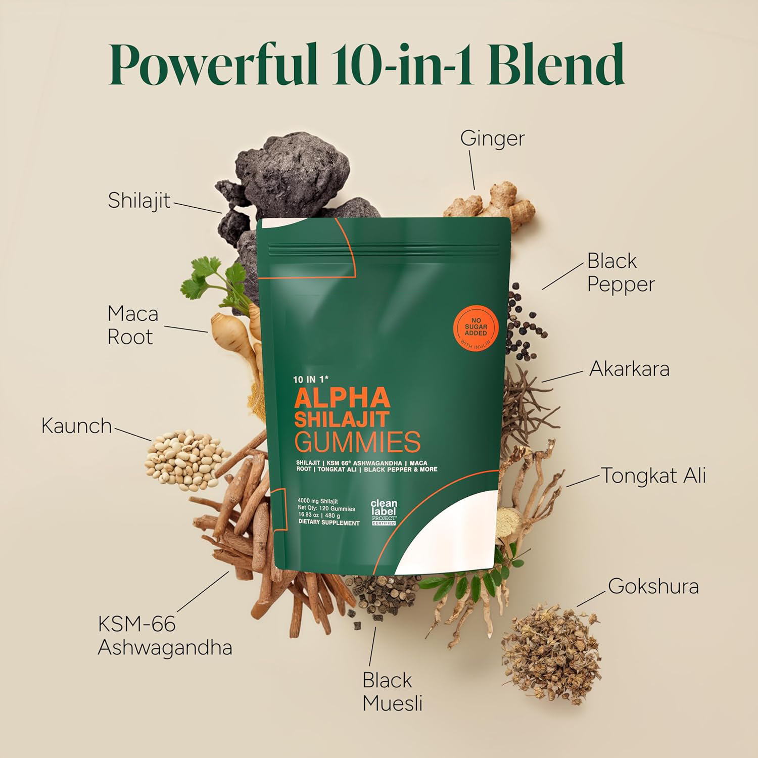 Source Factory Small Quantity Customization Amazon Cross-Border Popular Shilajit Gummy Shilajit Alpha Gummy