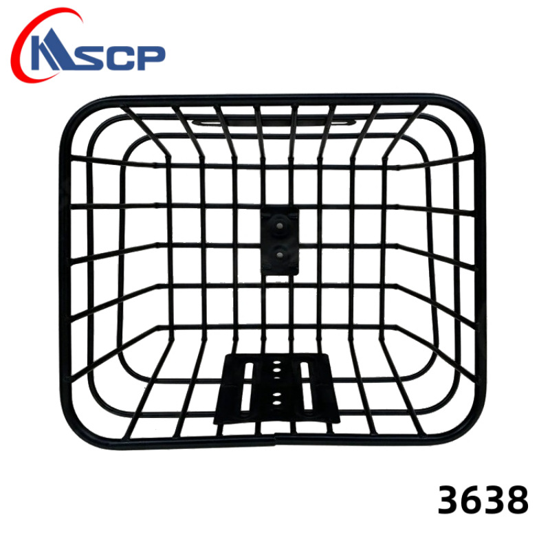 Factory supply bicycle control basket iron pipe basket folding car basket vegetable basket mountain bike basket wholesale