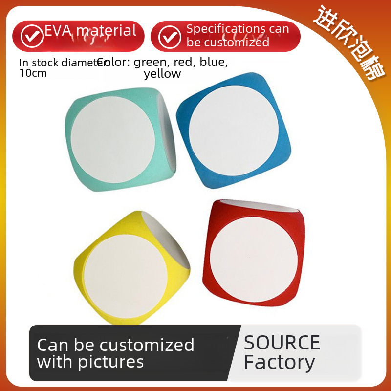 EVA foam dice plus sticker erasable chip letter printing EVA children's toy pattern foam in stock 10cm