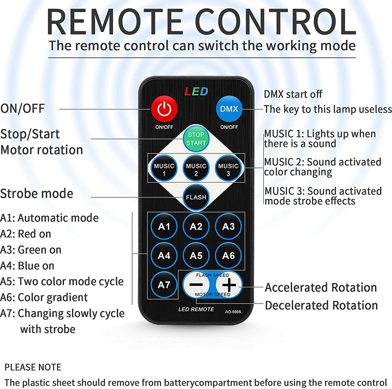 Remote control small magic ball LED mini crystal DJ stage star projection lamp colorful rotating atmosphere laser KTV lamp