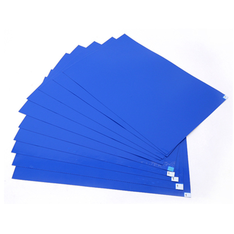Factory household anti-static tearable sticky dust mat gray blue wholesale dust-free workshop floor mat disposable dust removal mat