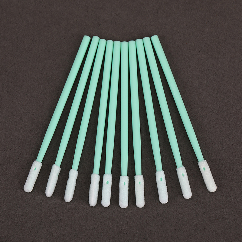 Manufacturer Wholesale 836D Dust-Free Purification Cotton Swab Sponge Dust-Free Sponge Cotton Swab Green Pp Handle Wiping Stick