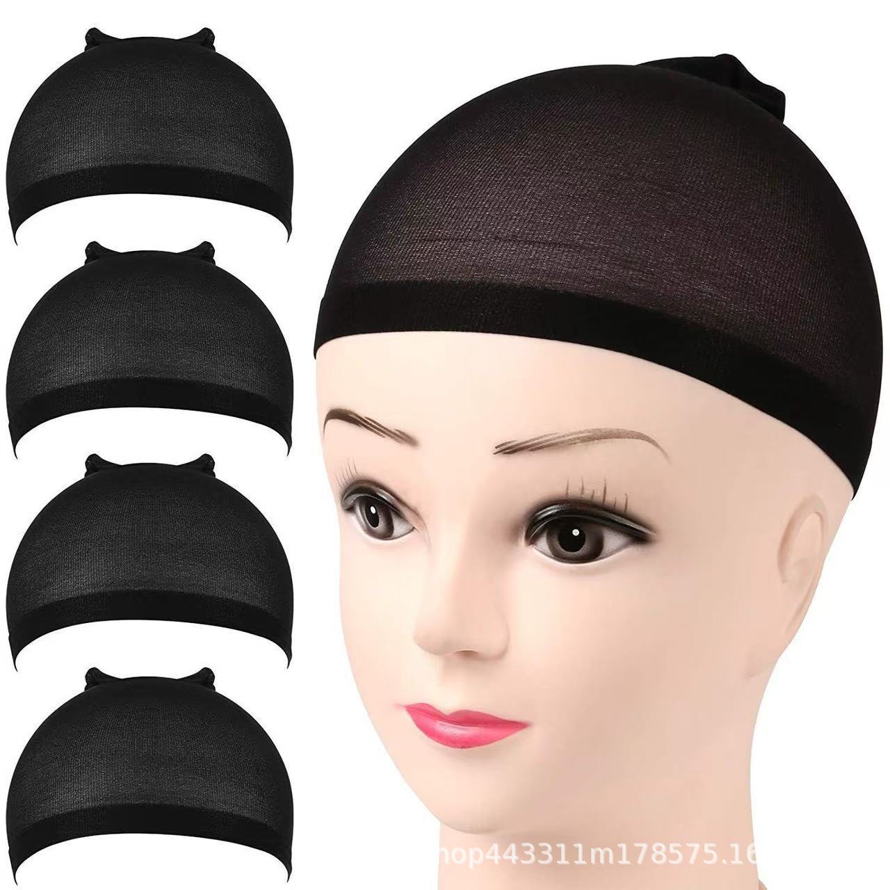 Wig Hair Net Headgear Net Bag Foreign Trade Nylon One-Piece European and American Cross-Border Elastic Net Cover Ready for Sale