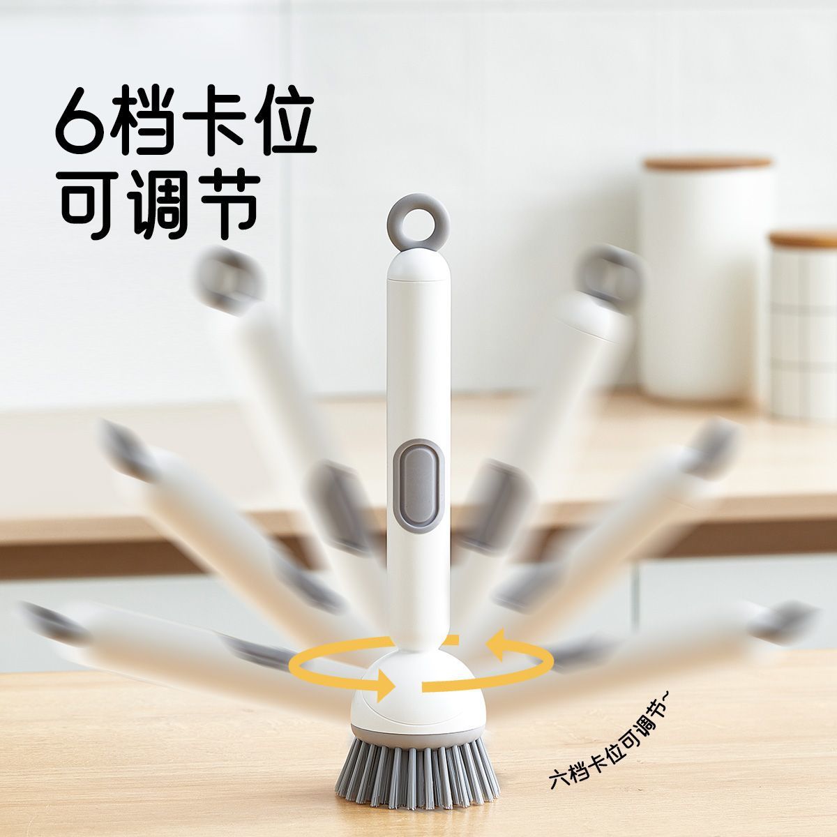 Magic Pot Scrubber for Kitchen Use, Long-Handle Pot Brush, Dishwashing and Pot Cleaning Brush, Non-Stick Oil, Does Not Damage Pots, Dessert Plate Cleaning Brush