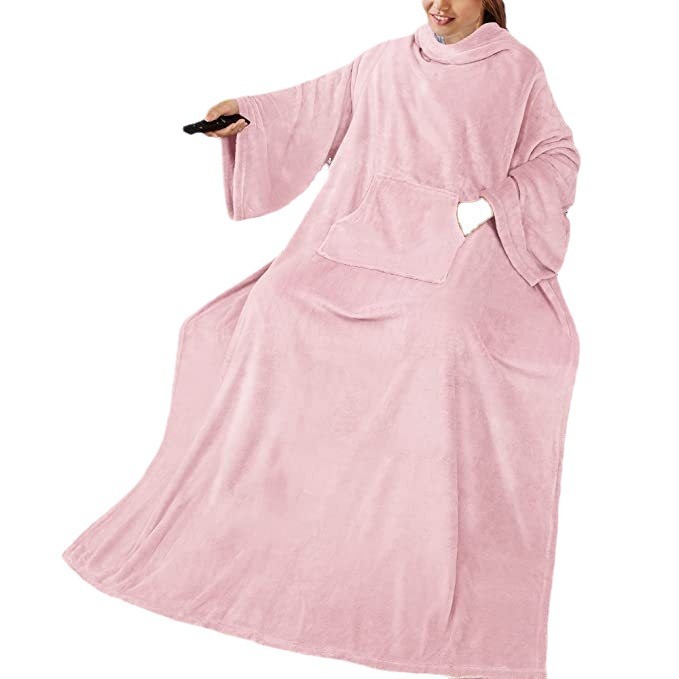 Amazon Composite Lamb Fleece Tv Blanket, Multifunctional Wearable Sleeve Blanket for Home Use, Lazy Blanket, Winter Thermal Pullover