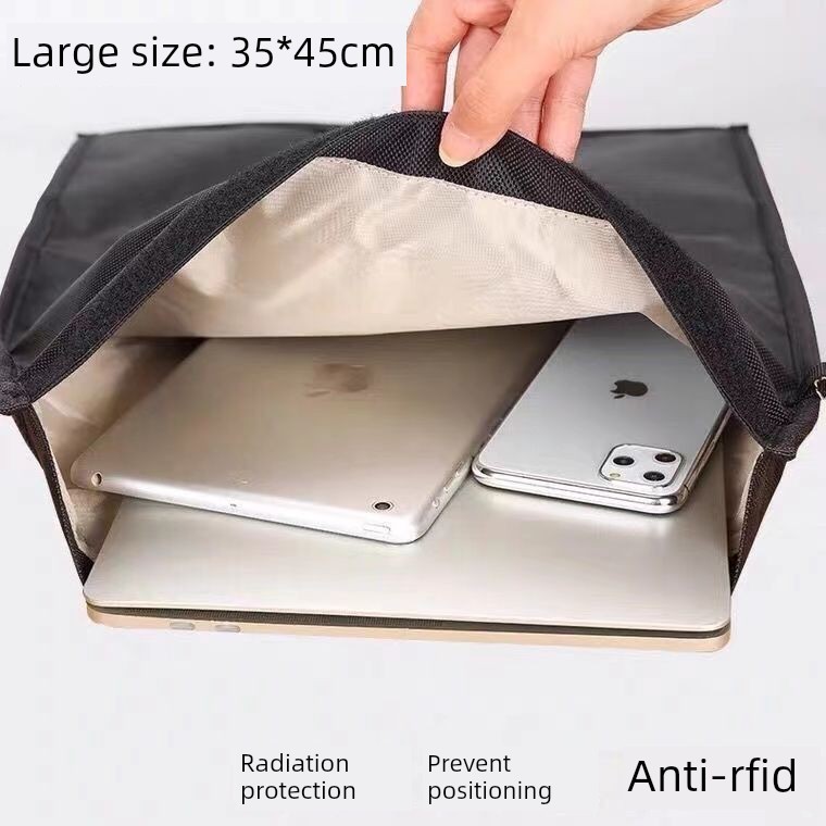 Защитная сумка для большого ноутбука от металлоискателей, сумка для защиты сигнала, комплект RFID антивор сумок для мобильных телефонов