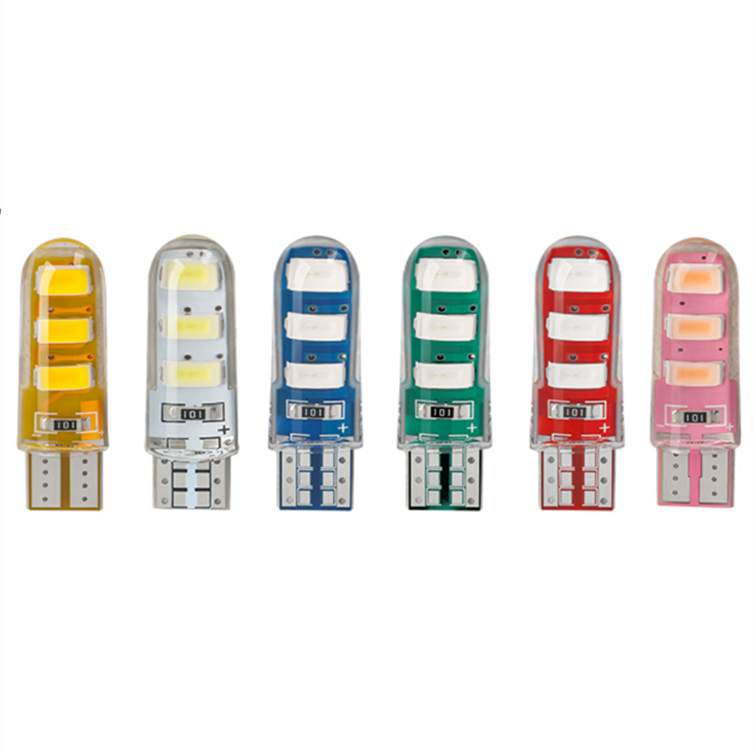 Car Led Width Indicator Light T10 5630 6Smd Silicone W5W Glue Indicator Light High Brightness Small Plug 12V