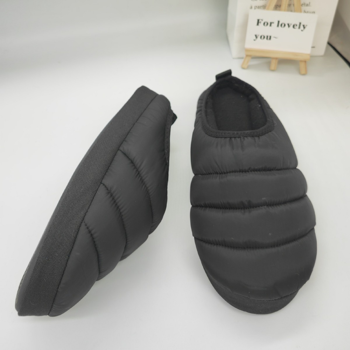 Manufacturer Wholesale Winter Cotton Slippers for Home Family Parent-Child Matching Indoor Slippers down Fabric Warm Camp Shoes