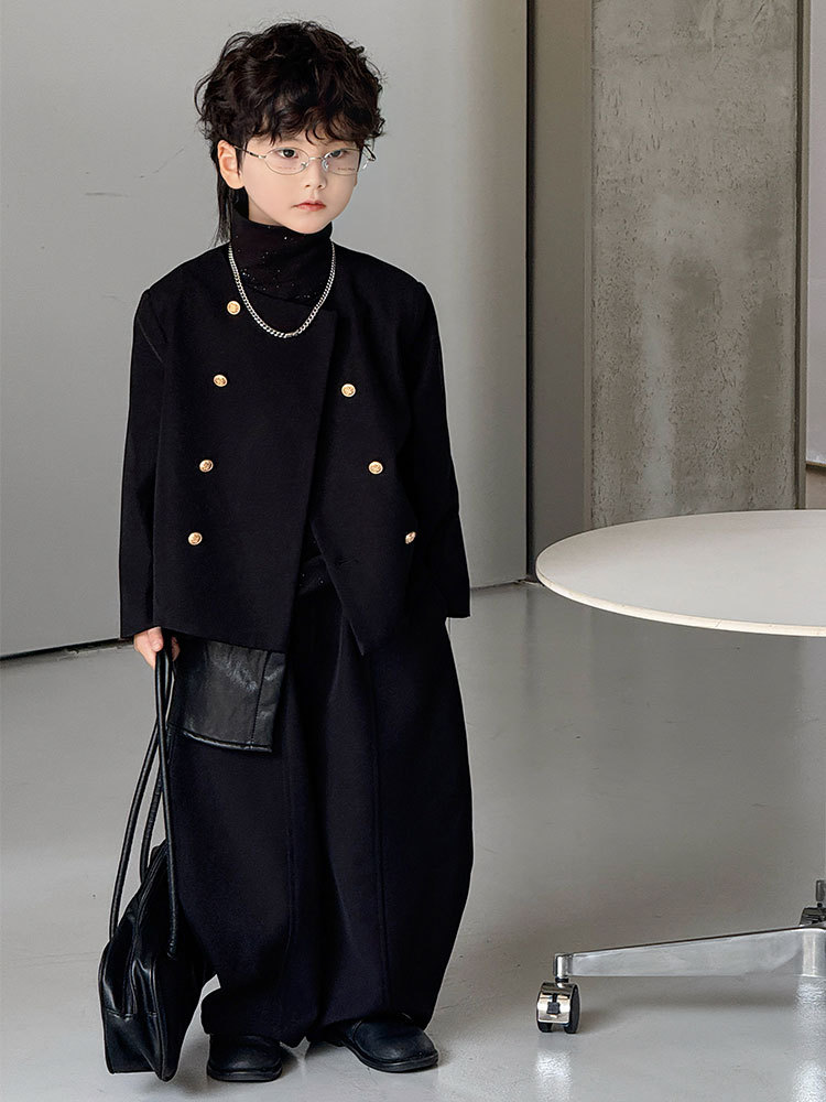 Suit Set 2025 Spring and Autumn New Style Casual Suit Children's Small Suit Top Trendy Dropshipping