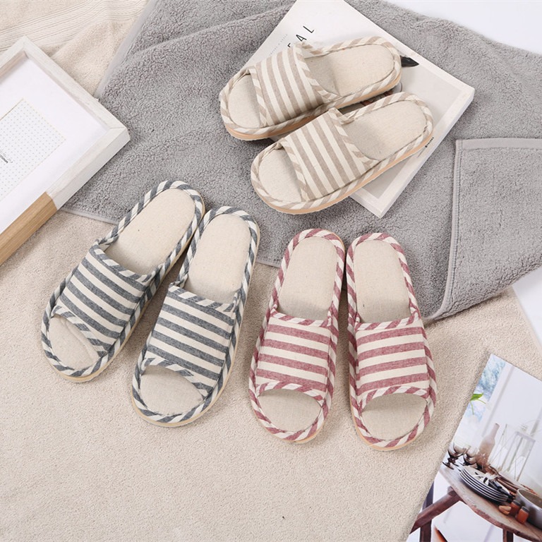 Summer home indoor linen slippers men's cotton and linen home eva slippers women a generation of hair