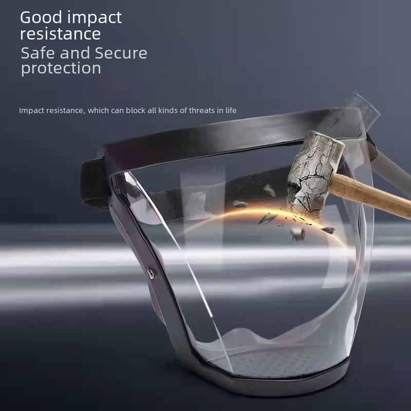 [Factory] Welding Protective Mask, Transparent, High-Definition, Dustproof, Sunproof, Oil Splash-Proof Mask, Pc Sports Cycling Anti-Fog