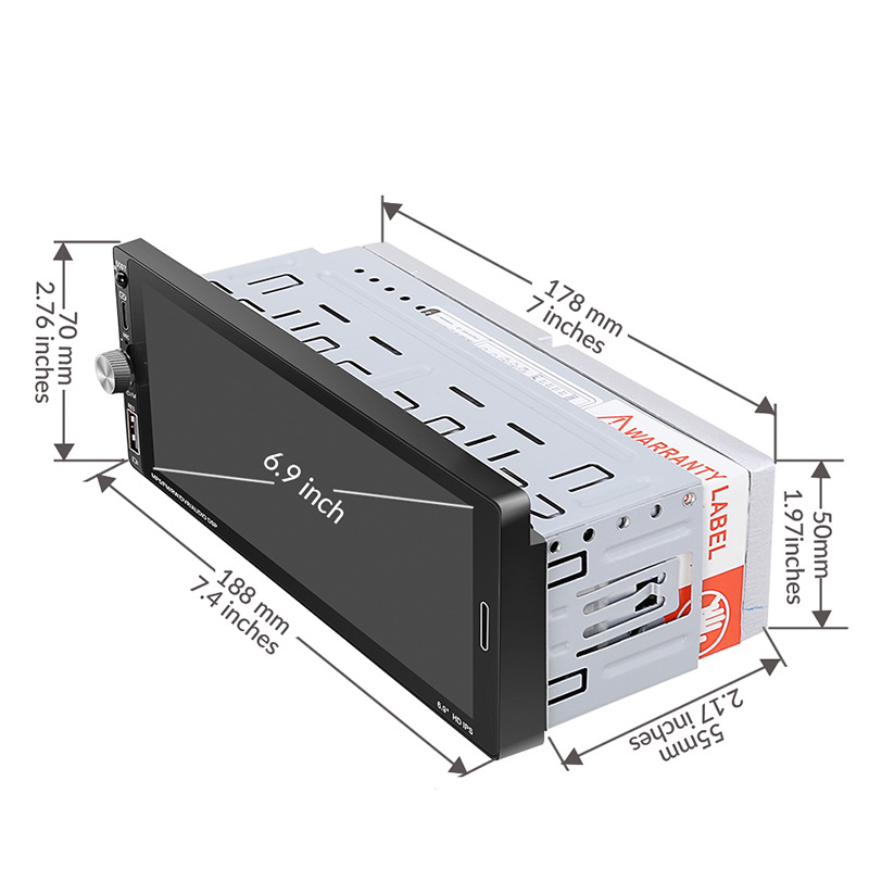 12V Single Chip 6.9inch Car Mp4 Player Audio Video Reversing Card Player Direct from Manufacturer with Large Quantity Discount