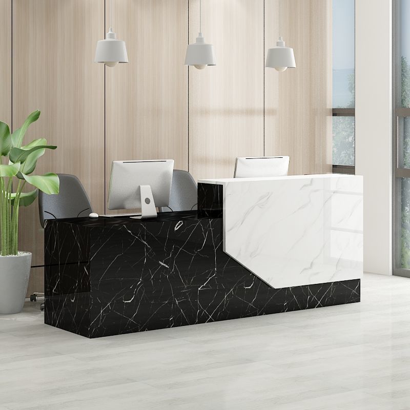 New Modern Cashier Front Desk Reception Desk Painted Bar Company Hotel Beauty Salon Training School Desk Cross-Border