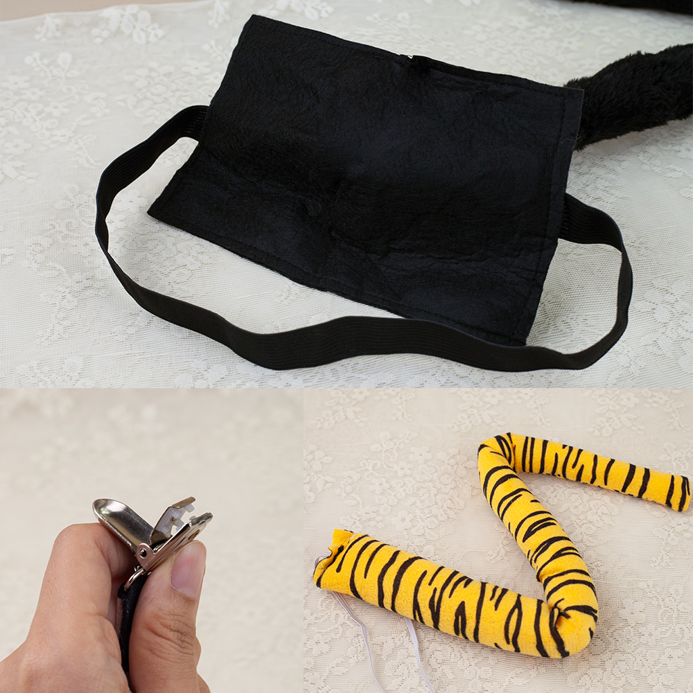 Halloween animal tail suit ball animal demon tiger black cat tail Amazon cross-border supply