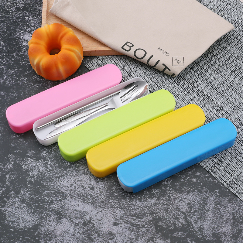 Stainless Steel Tableware Chopsticks Spoon suit Gift Activities Gift Small Gift Creative Push Small Gift Printing logo