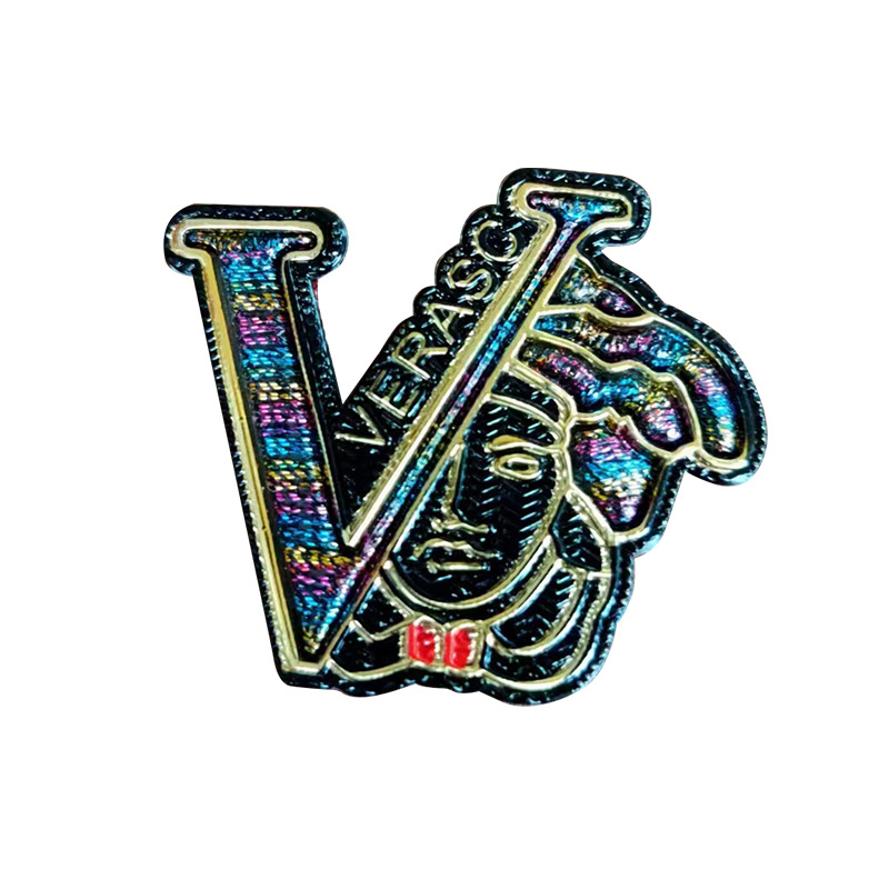 Alien retro sense lock edge armband text logo custom cloth sticker school badge bags clothing processing wholesale