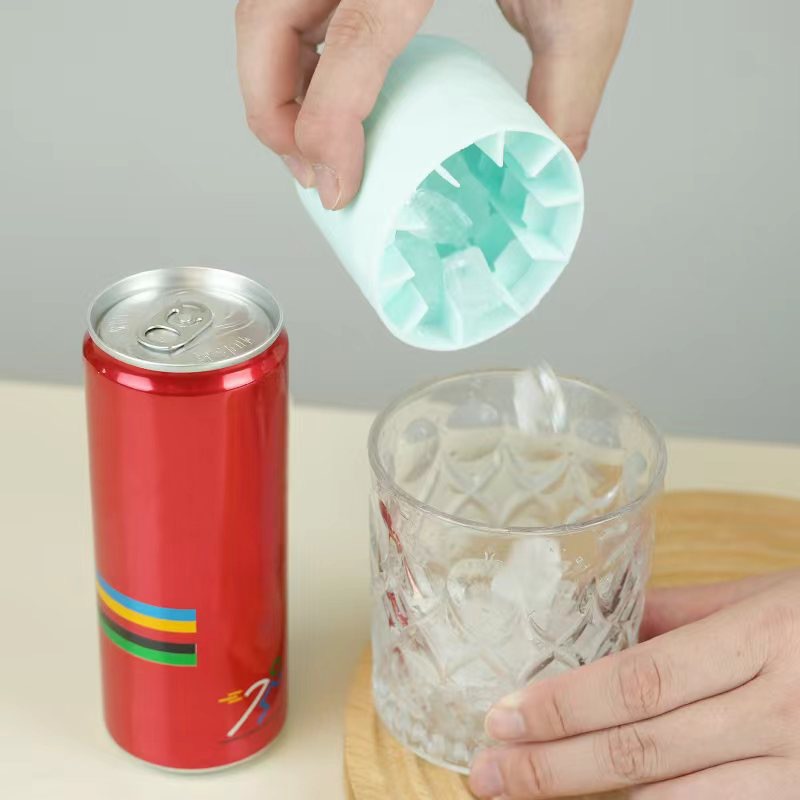 New Silicone Cylindrical Ice Tray Ice Cup Ice Storage Box Mini Cup Ice Bucket Ice Box Silicone Ice Cube Cup