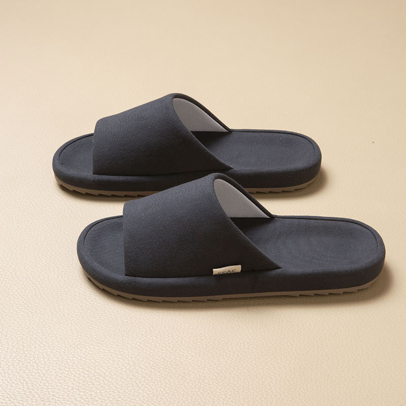 Кросс-бодерные хлопковые и льняные домашние тапочки, тихие, для дома, нескользящие, мягкая подошва, хлопковые тапочки для мужчин и женщин, для высококлассных отелей