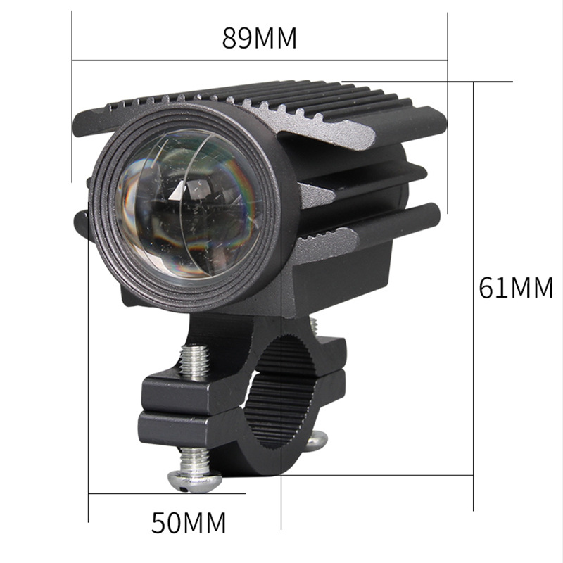 Motorcycle spotlight headlight aircraft Cobra far and near light two-color lens electric light flashing motorcycle light