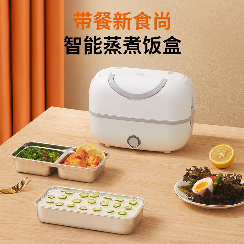 Нагревательный умный электрический ланч-бокс, изолированный, с подключением, для приготовления риса, портативный мини-ланч-пот с ланч-боксом для офисных работников