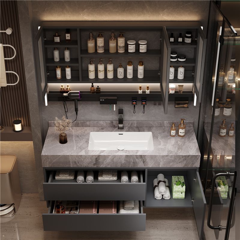 Slate Seamless Ceramic Basin Bathroom Cabinet Simple Bathroom Wash Basin Wash Basin Combination Bathroom Factory