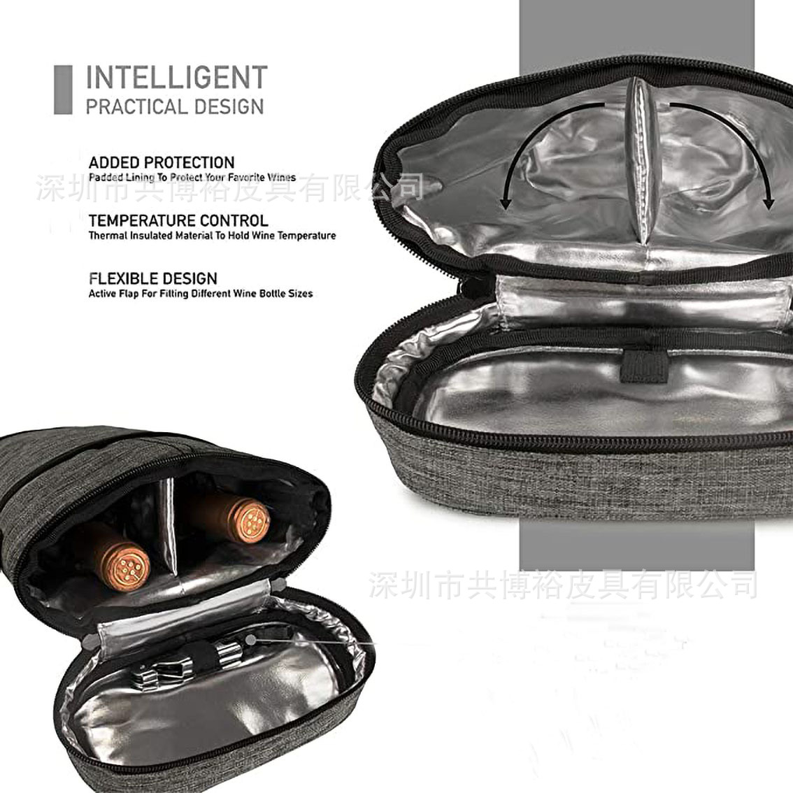 Customized wine ice pack 2-piece wine cooler bag food preservation bag red wine aluminum film insulation bag preservation bag