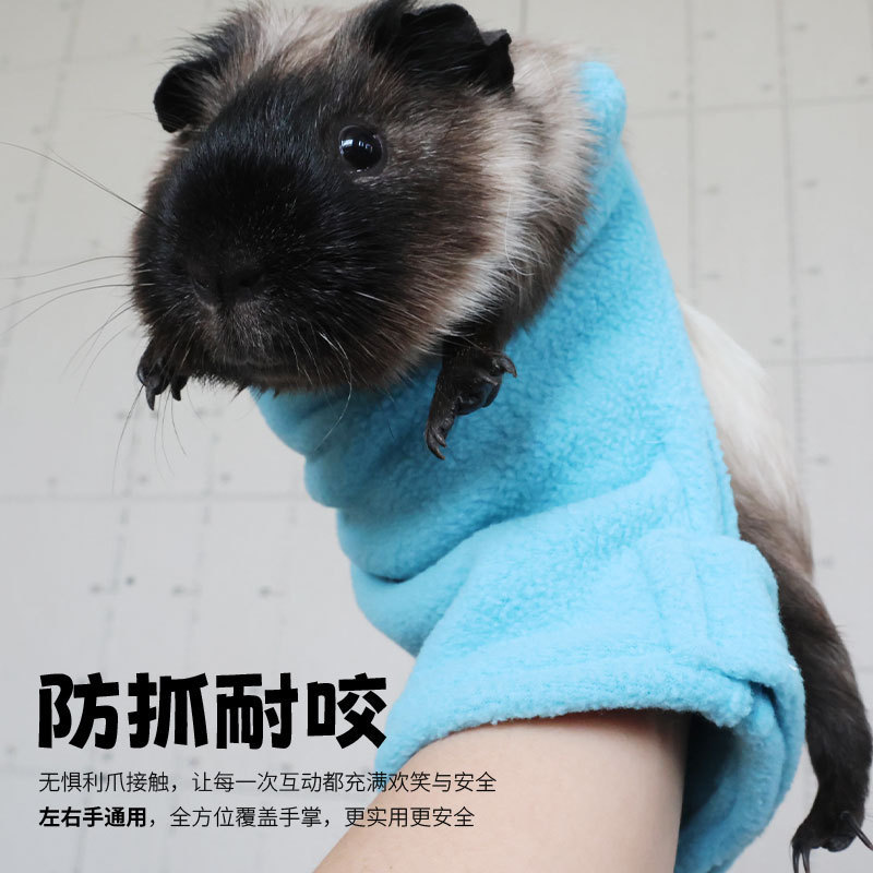 Amazon pet interactive gloves rabbit bath wipe dry gloves guinea pig squirrel plate honey hamster anti-bite gloves