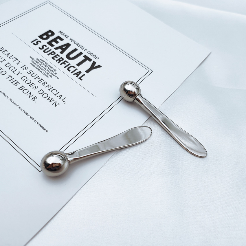 New zinc alloy Willow spoon eye cream stick metal scoop eye massager makeup gadget stick