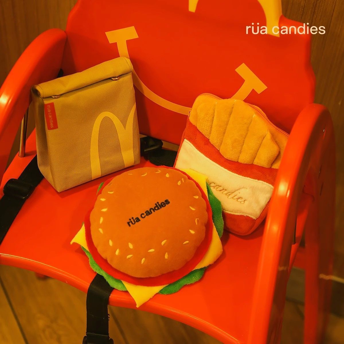 Dog Strap Dog Leash Hamburger Backpack Strap Dog Self Backpack Hamburger Fries Schoolbag Play