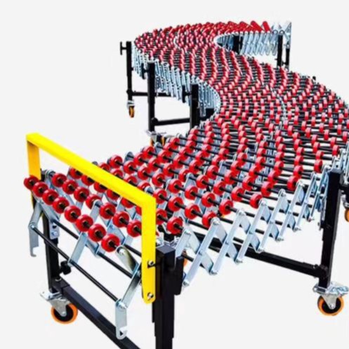 Fulai Wheel Unloading Tool Telescopic Conveyor Line Logistics Storage Unloading Conveyor Line Lift Turn Saves Time and Effort