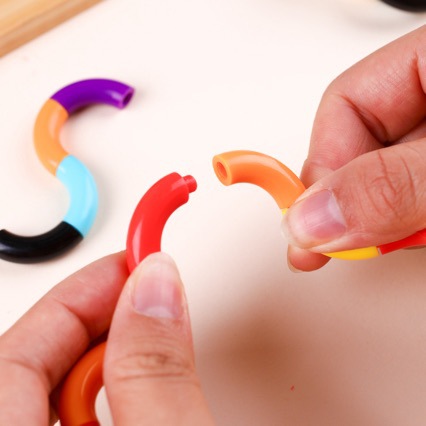 Cross-Border Popular Twisty Toy DIY Stress Relief Toy 18-Section Multi-Color Versatile Twisting and Transforming Rope for Stress Relief and Venting