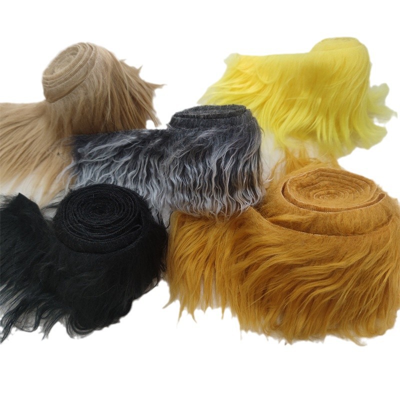 Faux Fur Home Decoration Christmas Tree Skirt Accessories Ornaments Beard Handmade DIY Plush Toy Doll Fabric