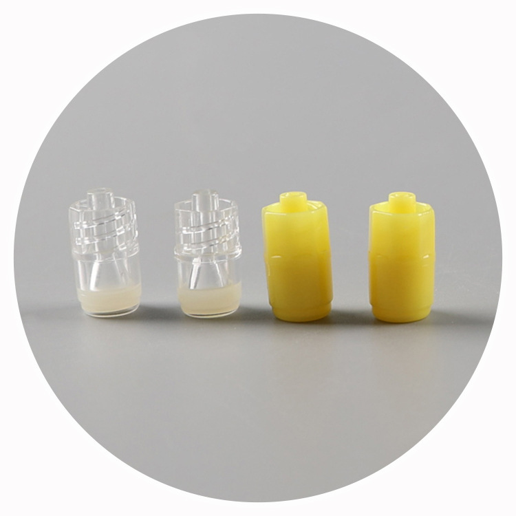 Foreign Trade Specializes in Disposable Liver Cap, Medical Plastic Transparent Yellow Joint, Sterile Connection, Vein Retention Needle