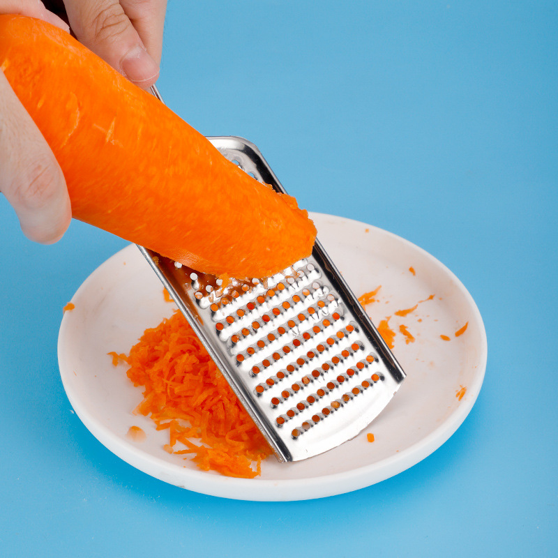 Manufacturer Wholesale Stainless Steel Grater for Home Use, Suitable for Carrots, Potatoes, Lemons, Cheese, Flat Grating, Kitchen Gadgets