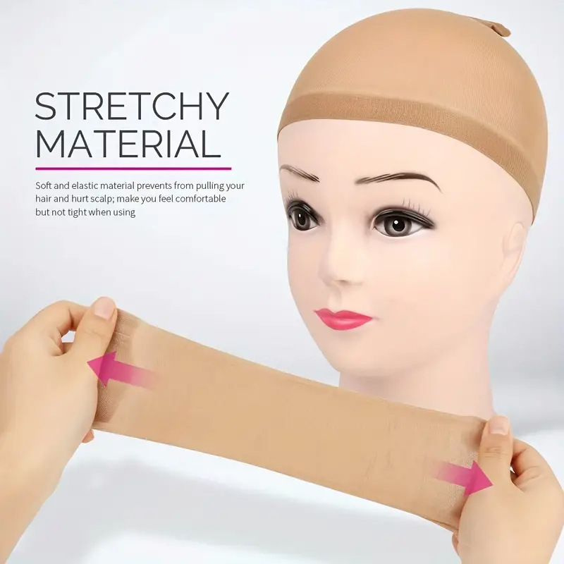 Factory Direct Sales High Elastic Hair Net Invisible Stockings Pressure Hair Cap Invisible Elastic Cos Simple Wigcap Hair Net