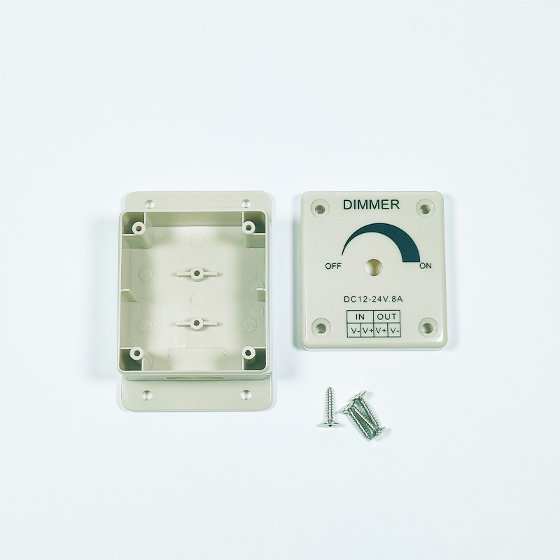 High-Power Single-channel Panel Dimmer Plastic Shell led Light Manual Rotary Control Box JS-P012j-1