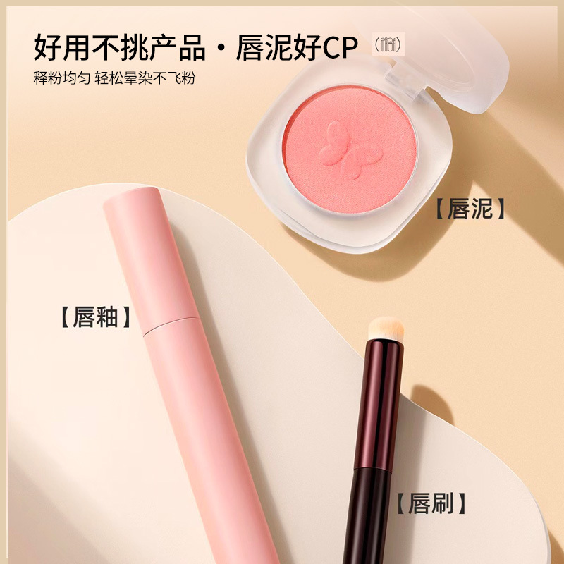 Portable Lip Brush, Lip Mud Brush, Multi-Functional Matte Lipstick Brush, Blending Brush, Round-Head Concealer Brush, Makeup Brush, Setting Brush