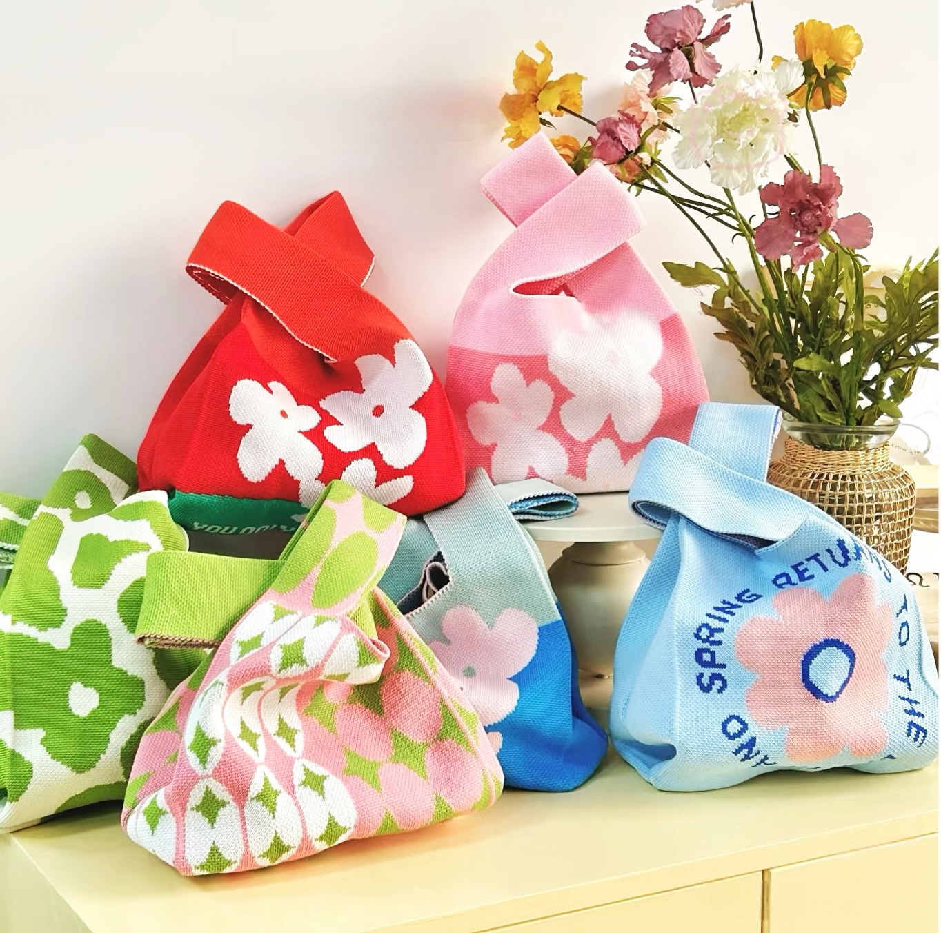 Сумка для закусок на день рождения легкая практичная мини вязаная сумка для свадебных конфет для 100-дневного праздника малыша