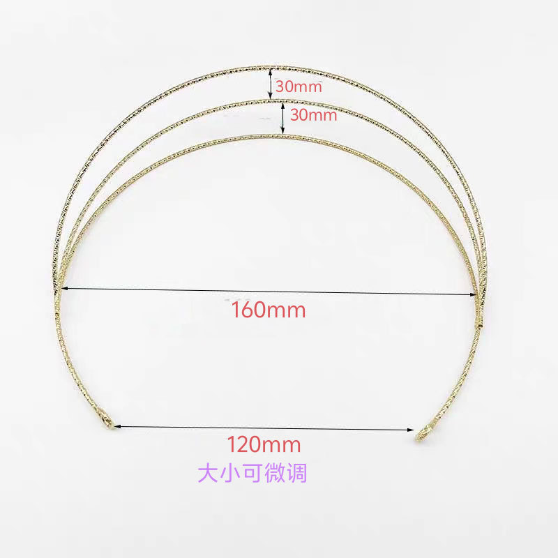Batch of Flower Three-layer Hair Crown Antique Ming Style Hanfu Wangle Flower Crown Bride Headwear Electrophoresis Electroplating Hairpin Niang Accessories