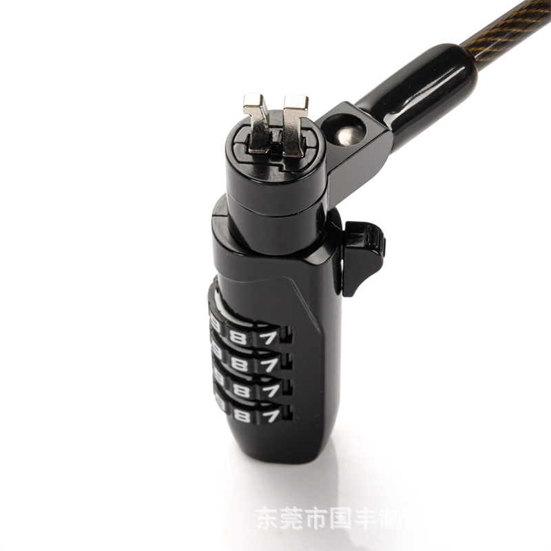 Manufacturer Wholesale Universal Laptop Lock Tablet Anti-Theft Password Lock Steel Cable Computer Lock