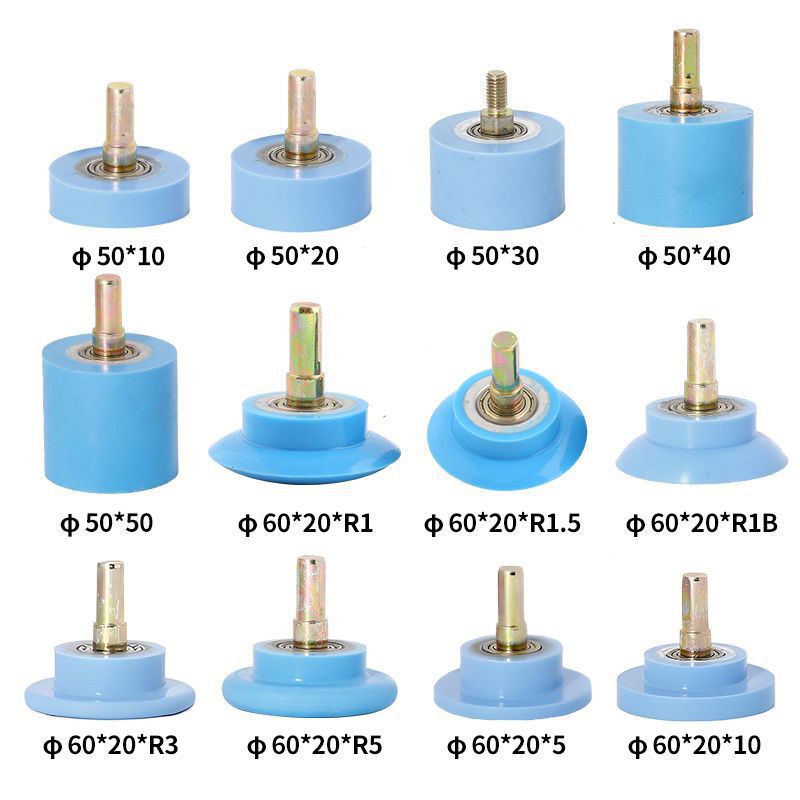 Coating Machine Pressure Wheel Round Wheel Ratchet Silicone Transmission Nylon Wheel Coating Machine Woodworking Accessories with Bearing Rubber Wheel Coating