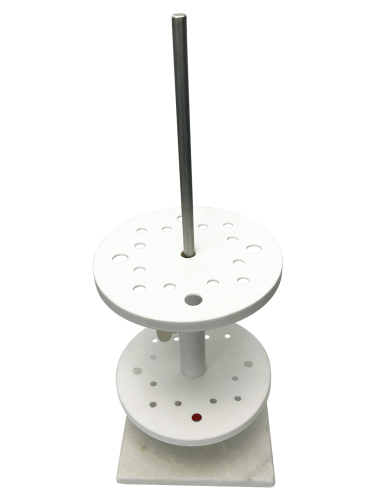 Marble Pipette Rack Acid and Alkali Resistant Plastic Disc Large Belly Pipette Rack Graduated Pipette 16 Holes Chemical Experiment