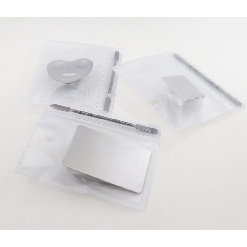 Stainless steel ring palette makeup ring ring mini palette square heart-shaped smiley face beauty tools