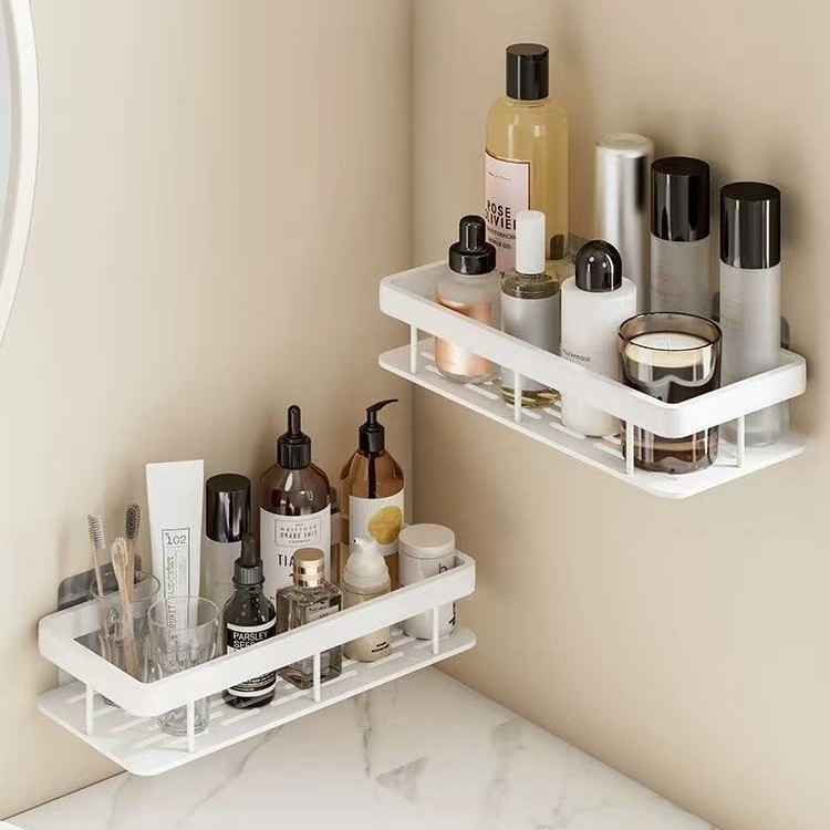 Bathroom Storage Rack Wall-Mounted Toilet Shelf Punch-Free Bathroom Sink Storage Rack Cosmetics Storage Rack