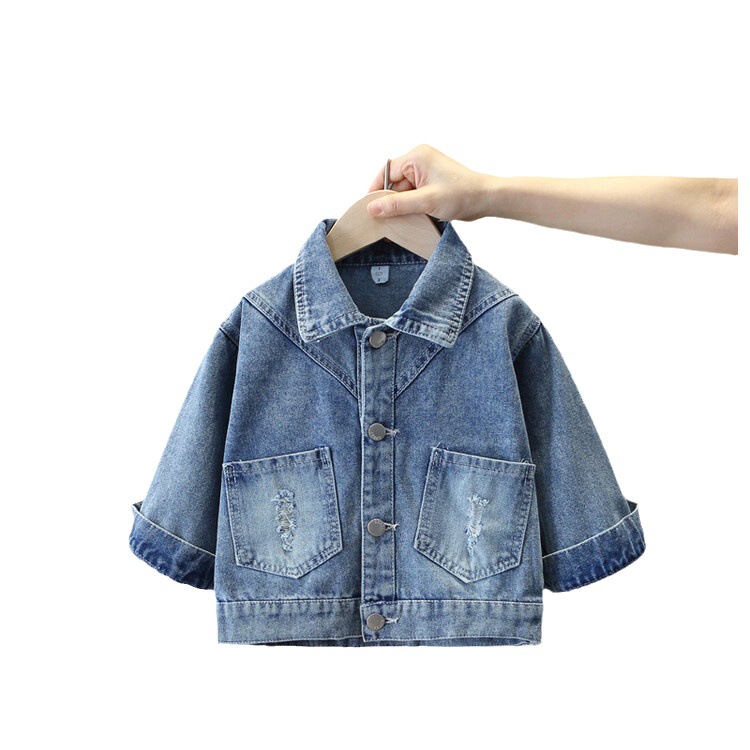 Bow Denim Jacket 2025 Spring & Fall New Style Versatile Jacket for Small and Medium-Sized Kidsren Girls Korean Style Tops Trendy Clothes