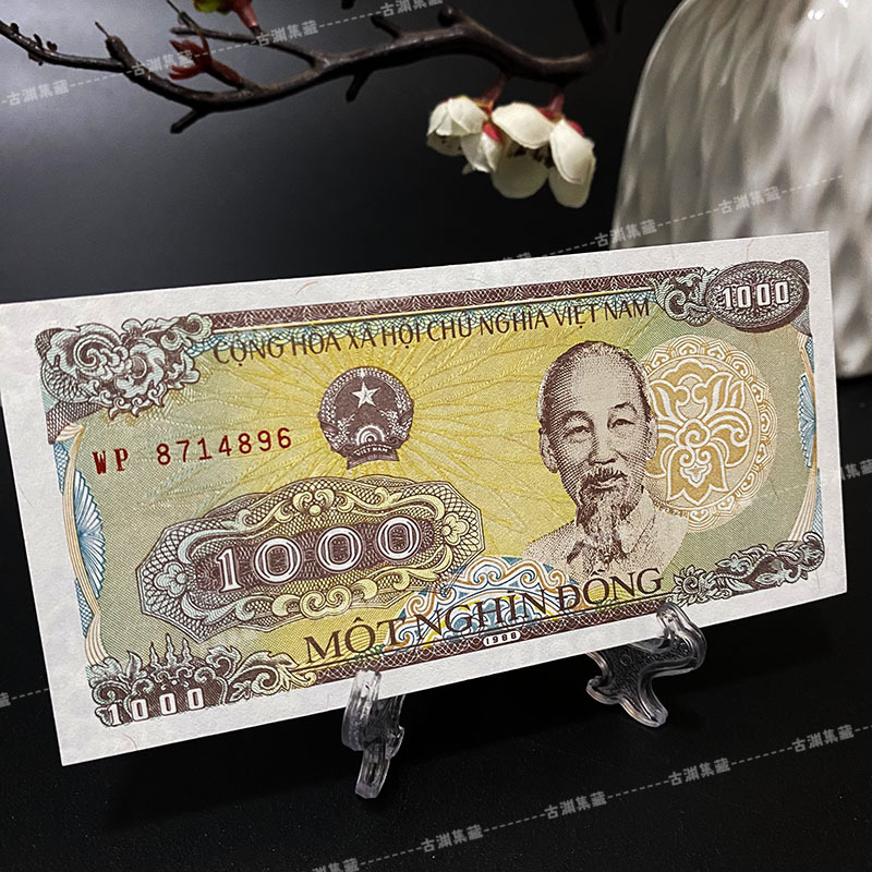 Vietnam 1000 Dinh Bùn Banknote Real Coin Foreign Coins Genuine Asian Coins Foreign Currency of Various Countries