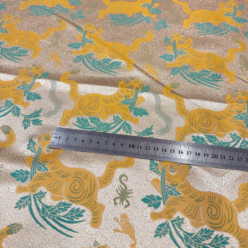 150cm Tiger Town Five Poison Imitation Song Jin High-end Children's Wear Brocade Fabric Tang Jacket New Chinese Style Jacket Handmade