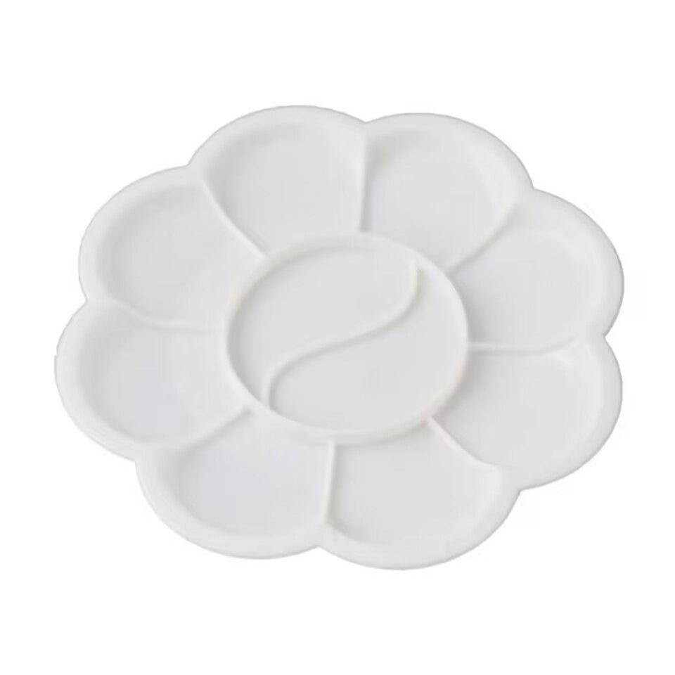 Thickened Palette Art Painting Watercolor Acrylic Paint Palette Small Plum Blossom Palette Small Feet Color Palette Wholesale