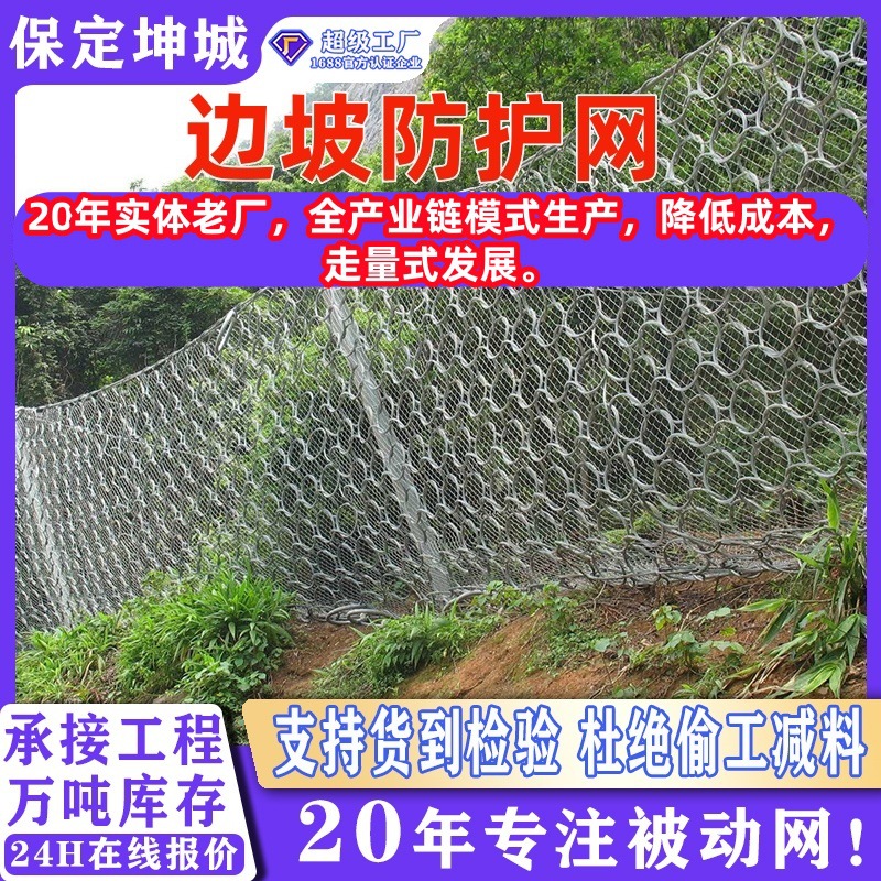 Passive Protection Net, Flexible Protection Net at Scenic Spot Tunnel Entrances, Sns Wire Rope Protection Net, Circular Slope Protection Net