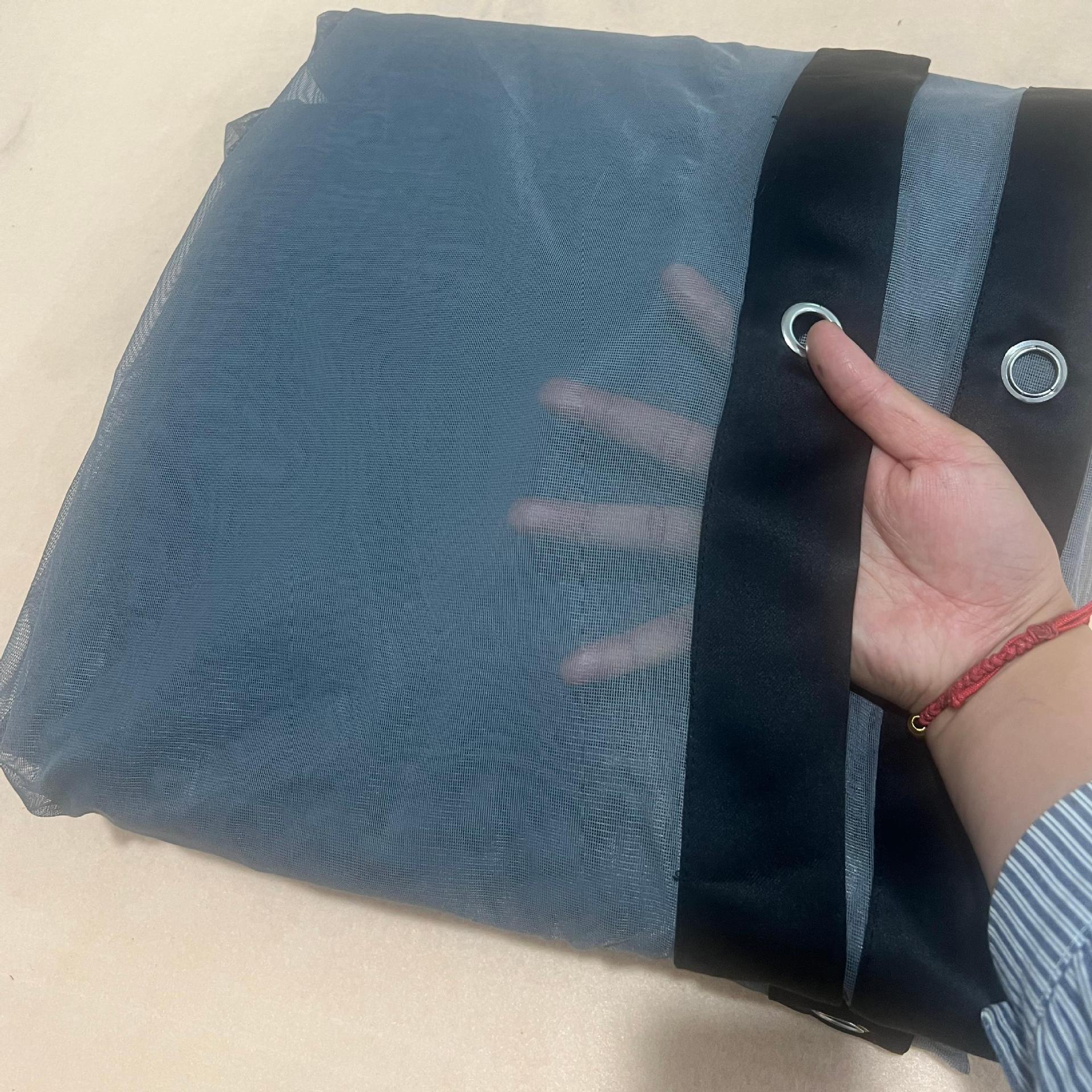 Серая голографическая занавеска с краем, голографическая занавеска, проекционная занавеска, занавеска для сценических выступлений, размер проекции на выбор